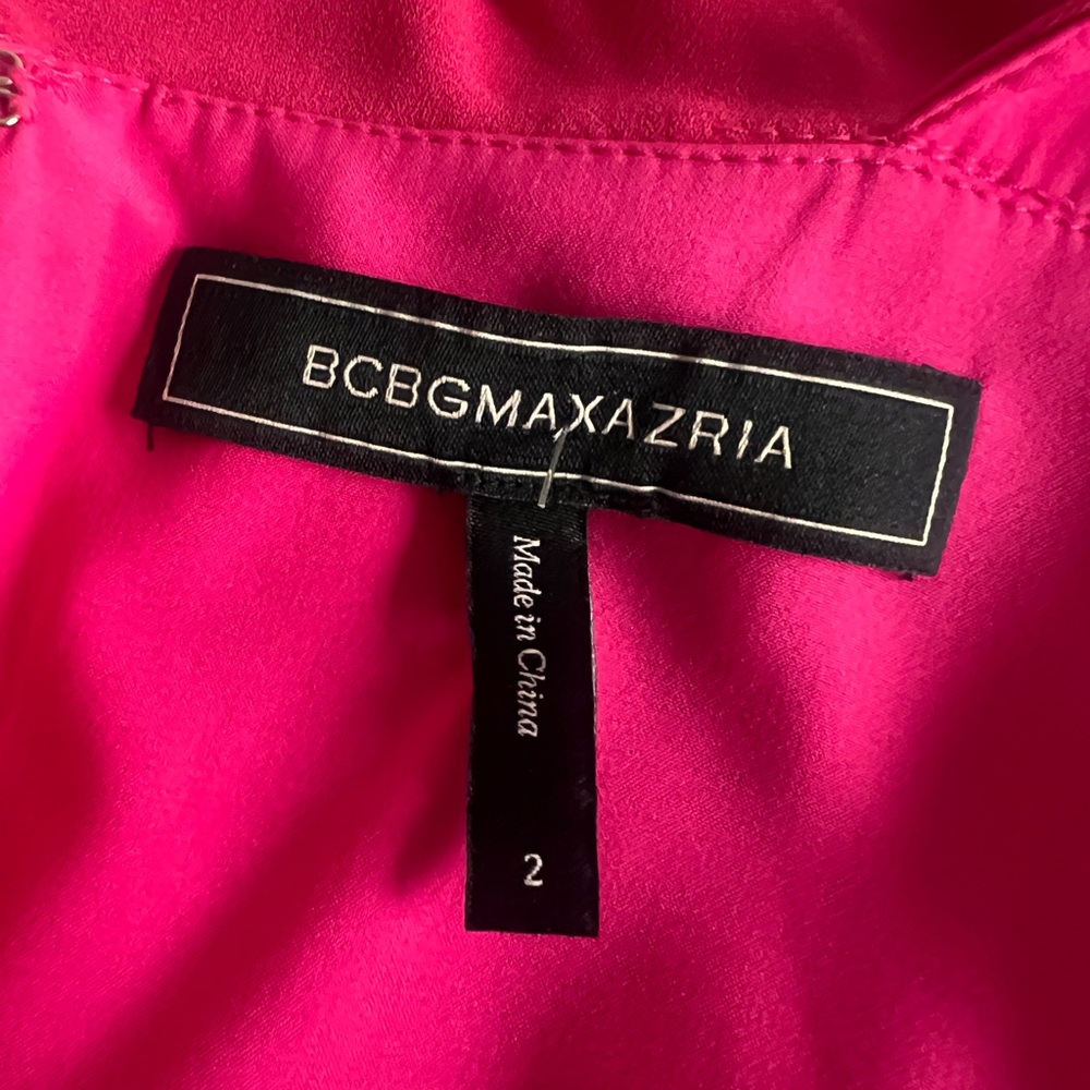 BCBGMaxAzria Pink Ruffle Wrap Maxi Dress - Picture 6 of 7